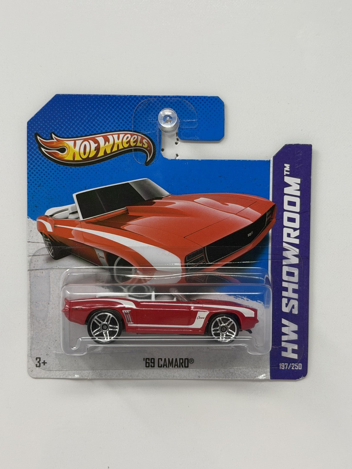 Hot Wheels HW Showroom 1969 Chevrolet Camaro 1:64 Diecast Red Short Card