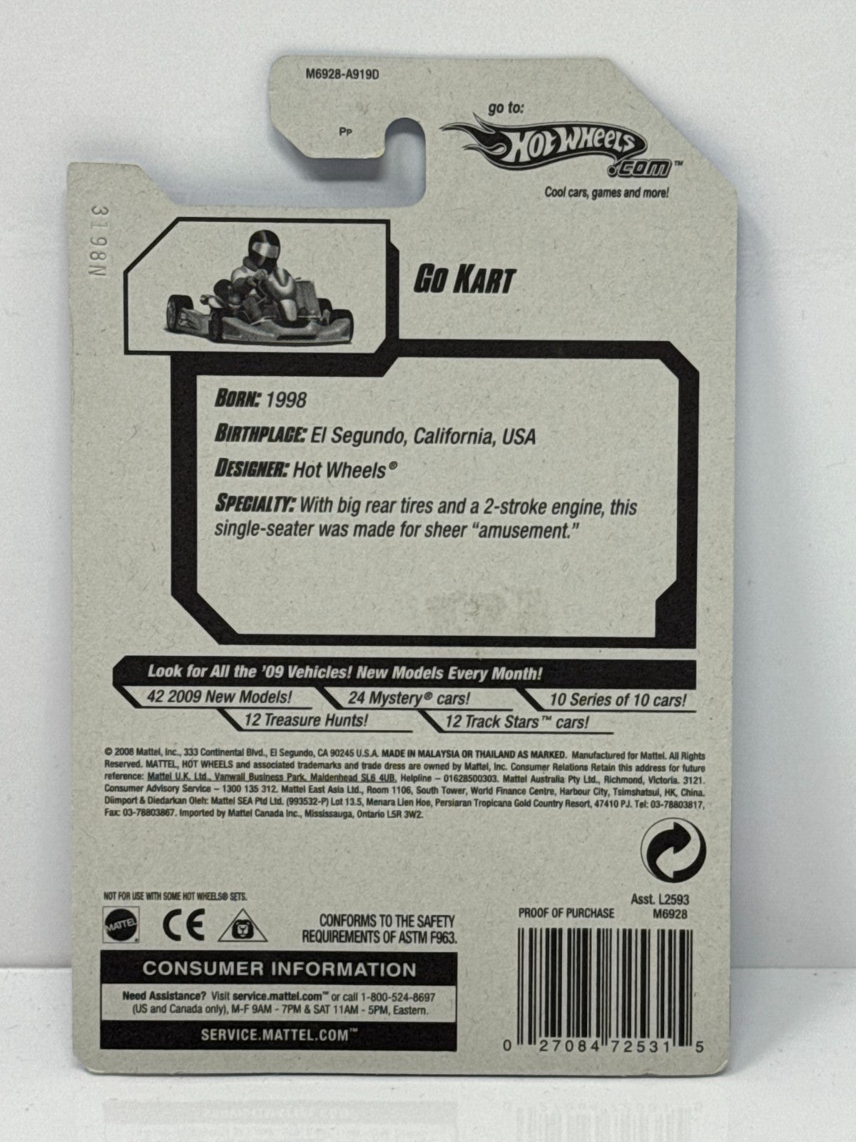 Hot Wheels 2008 All Stars Go Kart 1:64 Diecast
