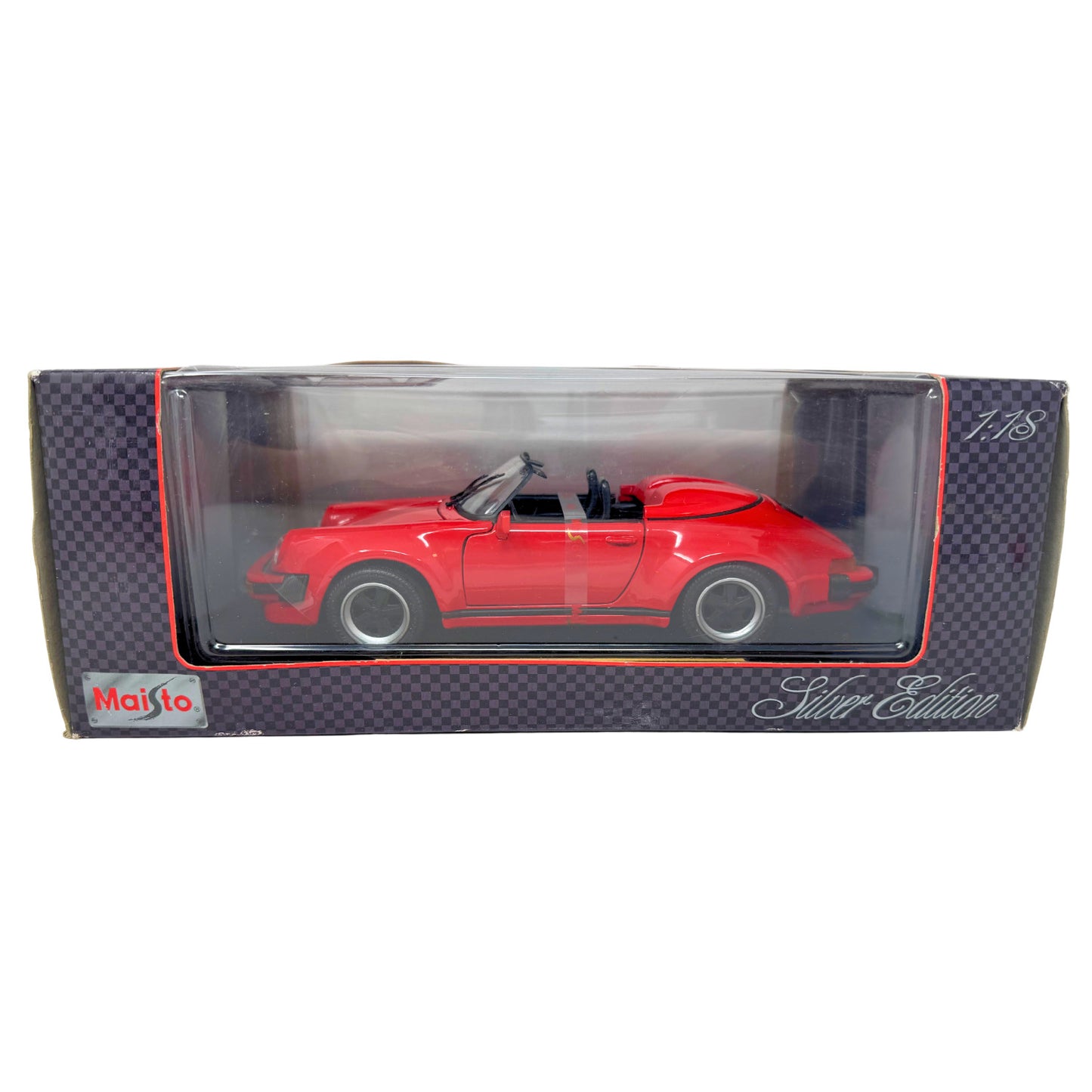 Maisto 1989 Porsche 911 Speedster Silver Edition 1:18 Diecast