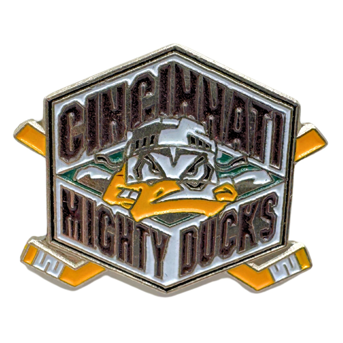 Cincinnati Mighty Ducks AHL Hockey Team Logo Lapel Pin UDT1
