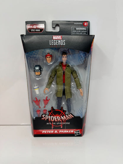 Marvel Legends Spider-Man Peter B. Parker Action Figure w/ Stilt-Man BAF Piece