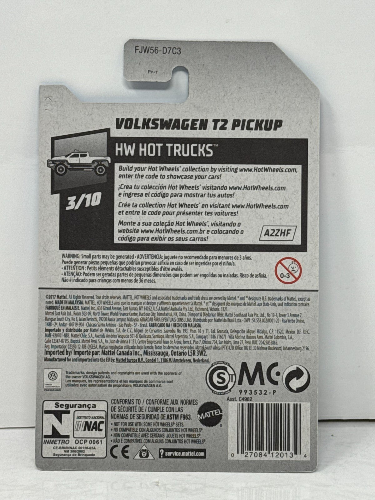 Hot Wheels HW Hot Trucks Volkswagen T2 Pickup 1:64 Diecast