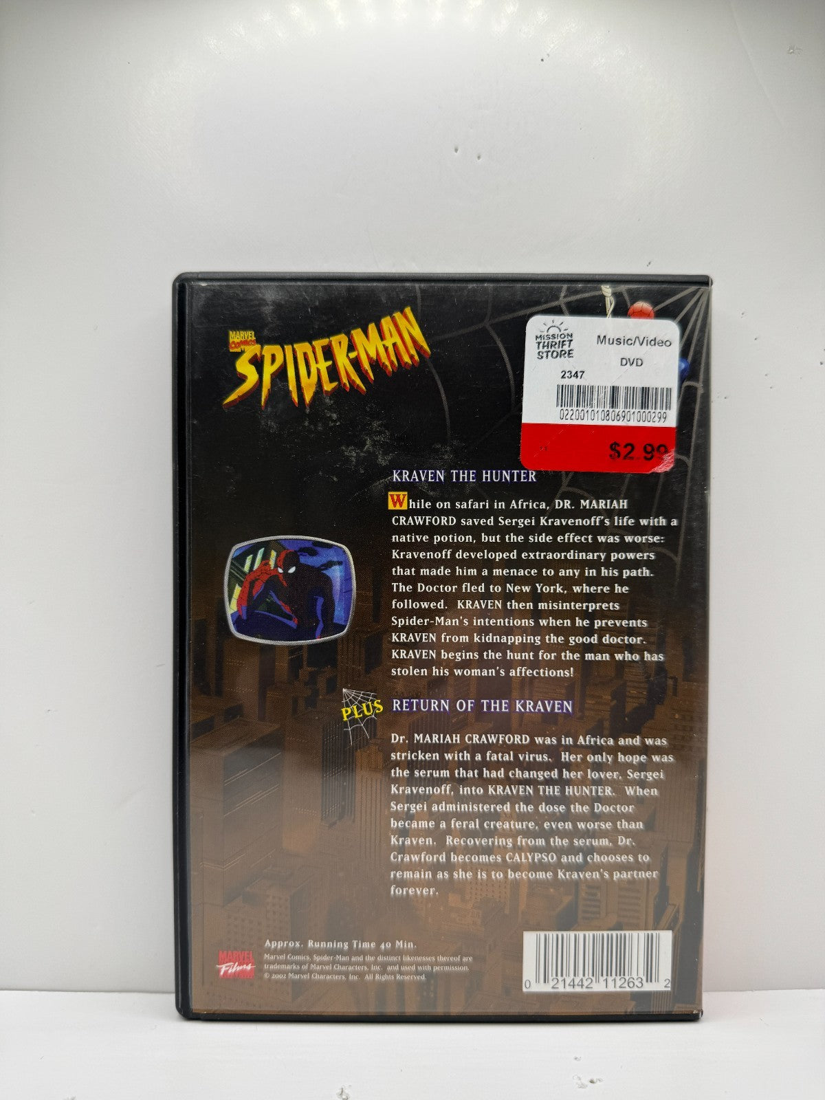 Spider-Man Kraven the Hunter The Adventure Continues (DVD) Marvel Films