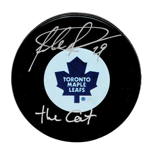 Felix Potvin Toronto Maple Leafs Signed NHL Autograph Puck Silver Auto