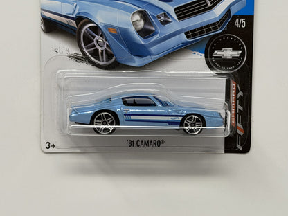 Hot Wheels Camaro Fifty 1981 Chevrolet Camaro 1:64 Diecast Light Blue