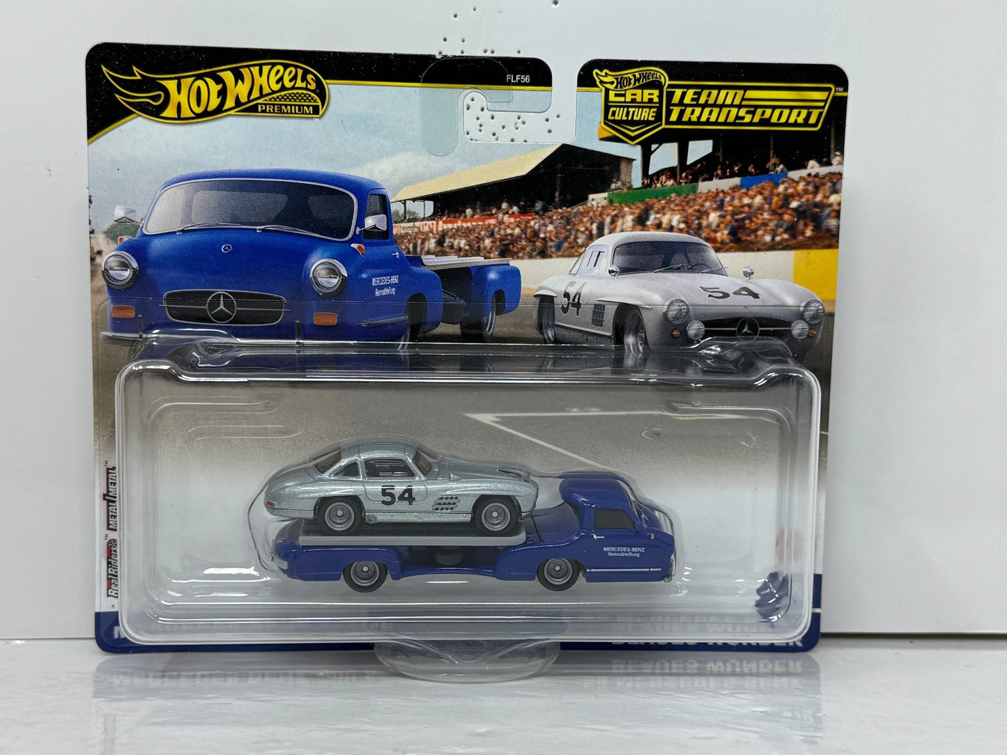 Hot Wheels Team Transport #70 Mercedes-Benz 300 SL & Blaues Wunder 1:64 Diecast