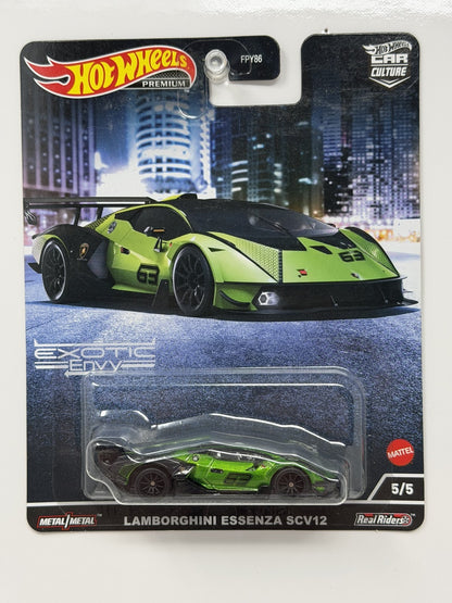 Hot Wheels Premium Exotic Envy Lamborghini Essenza SCV12 1:64 Diecast