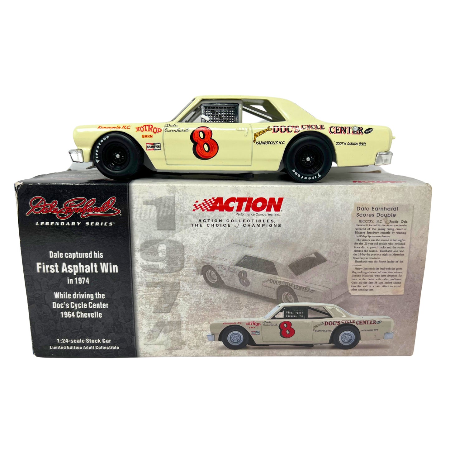 Action Nascar #8 Dale Earnhardt Sr Asphalt Win 1964 Chevy Chevelle 1:24 Diecast