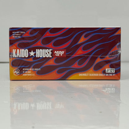 Kaido House Chevrolet Silverado Dually On Fire V1 1:64 Diecast