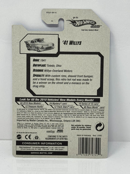 Hot Wheels 2010 HW Performance 1941 Willys Yellow 1:64 Diecast Factory Sealed
