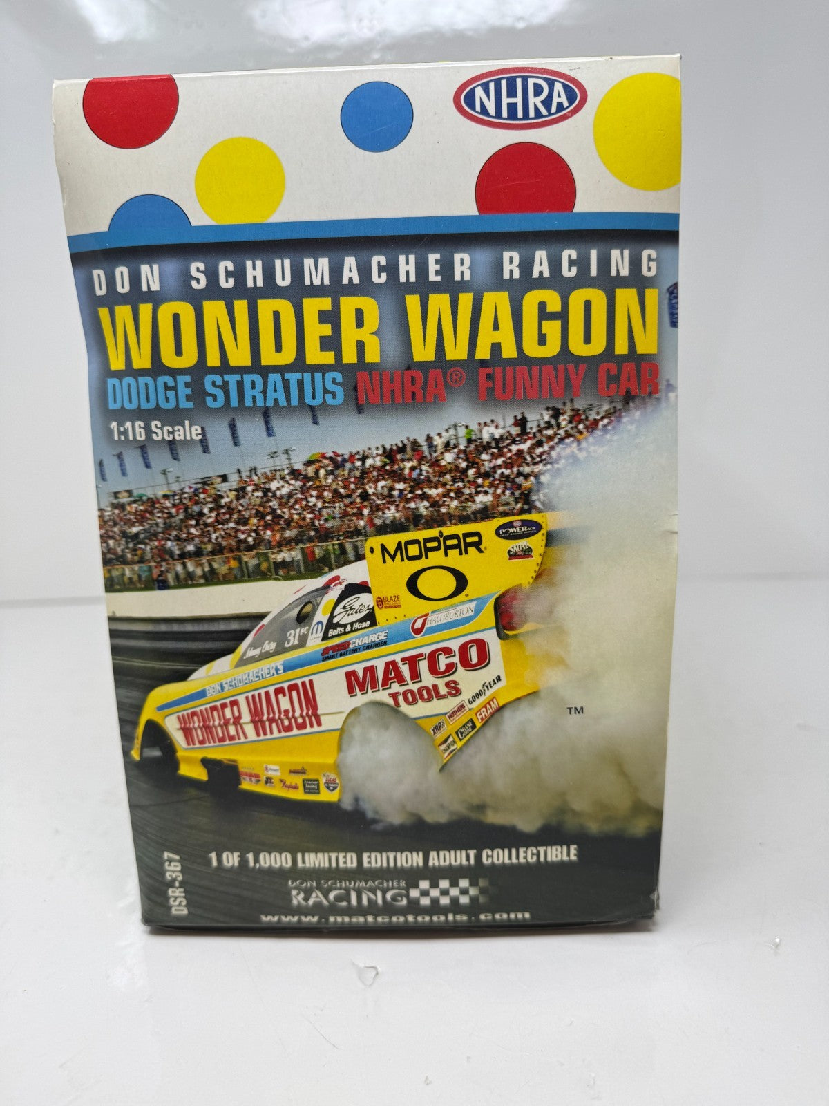 Milestone Johnny Gray NHRA Wonder Wagon Dodge Stratus Funny Car 1:16 Scale