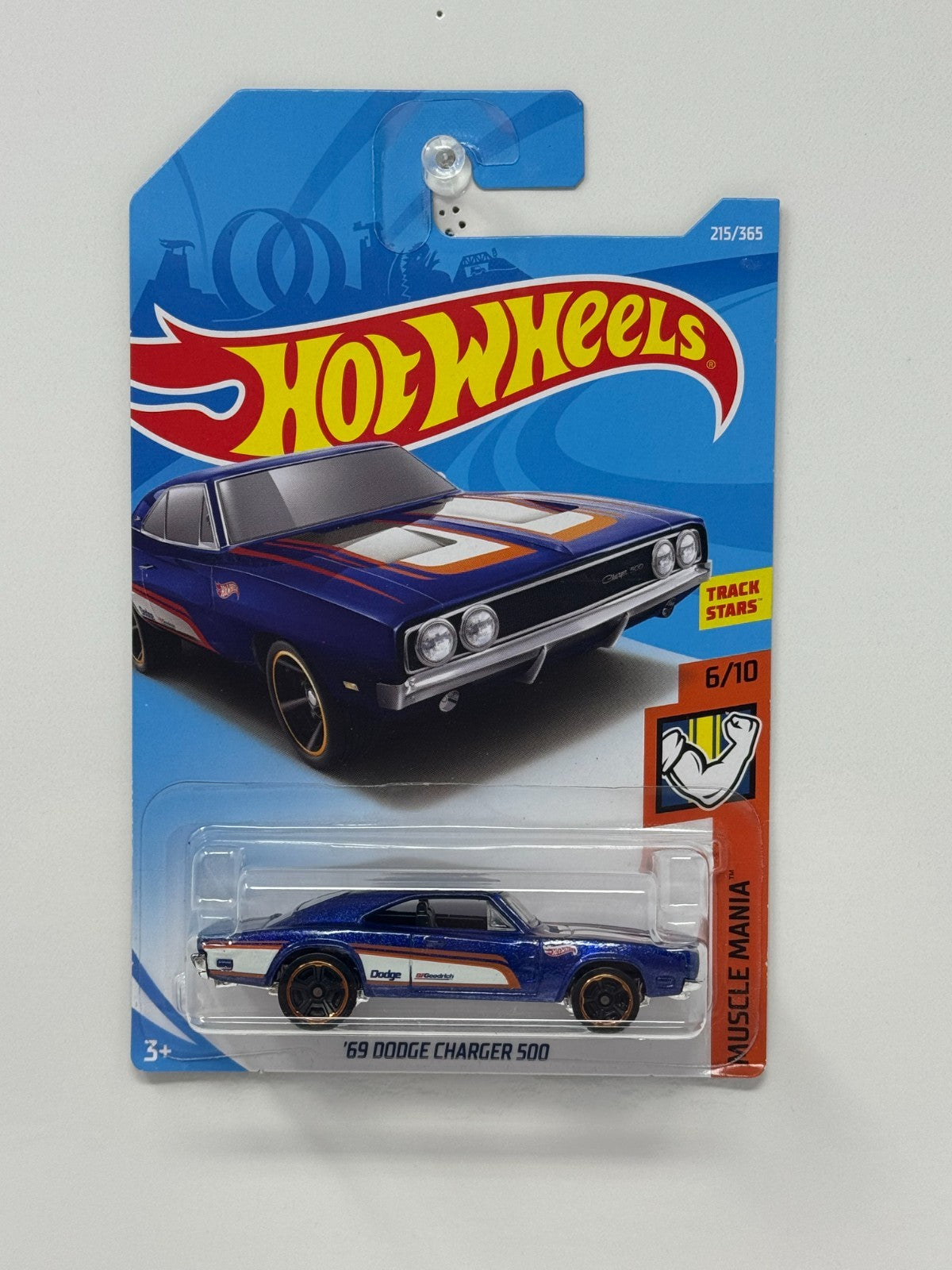 Hot Wheels Muscle Mania 1969 Dodge Charger 500 1:64 Diecast Blue