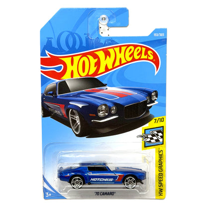 Hot Wheels HW Speed Graphics 1970 Chevrolet Camaro 1:64 Diecast Blue