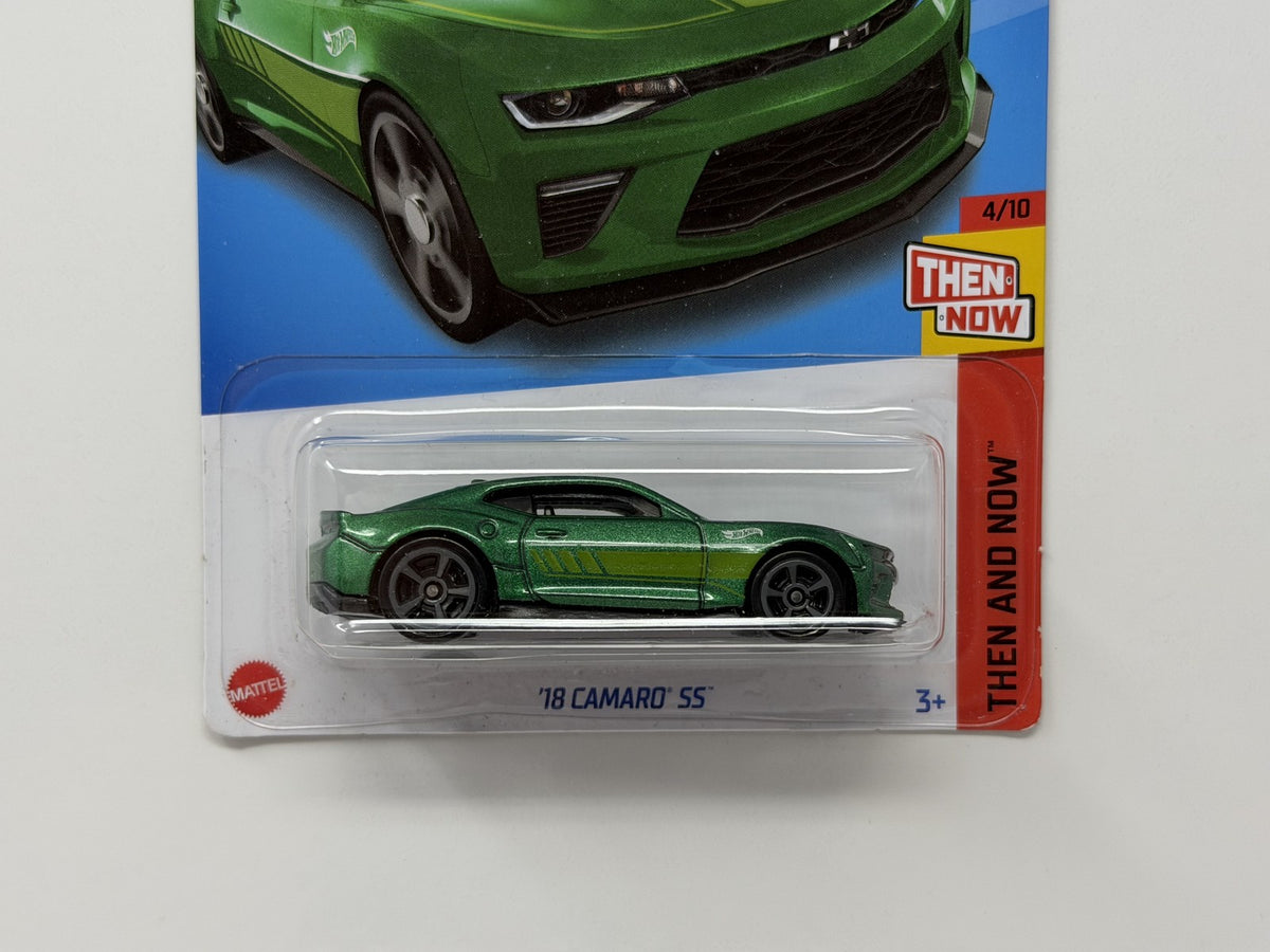 Hot Wheels Then and Now 2018 Chevrolet Camaro SS 1:64 Diecast Green