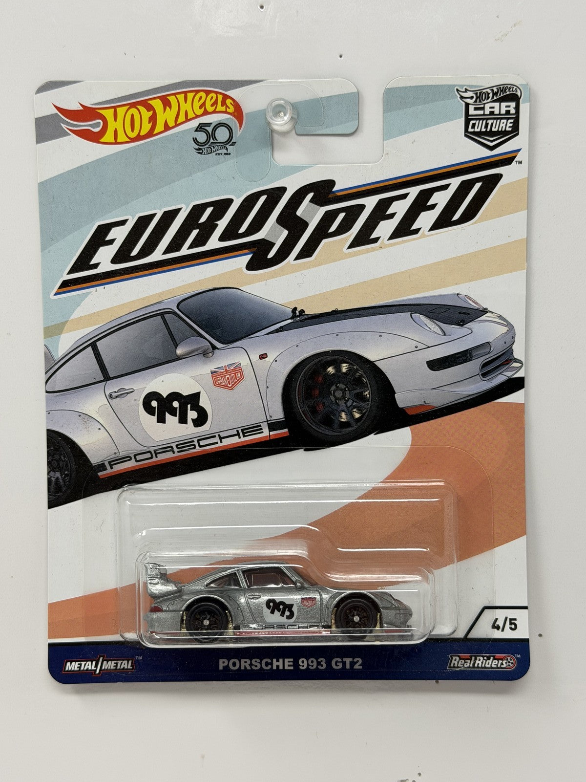 Hot Wheels Euro Speed Porsche 993 GT2 1:64 Diecast Real Riders
