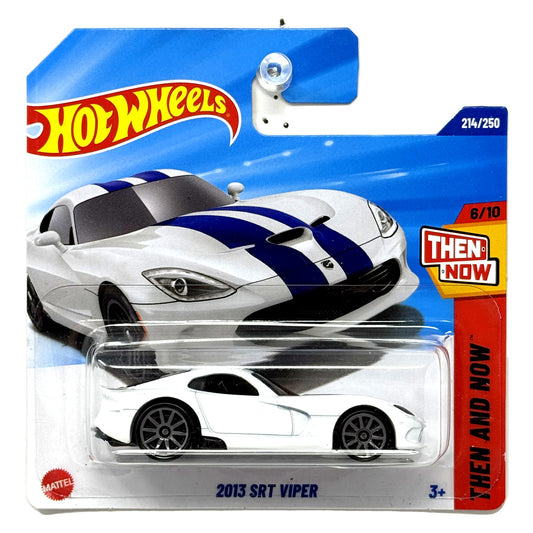 Hot Wheels Then and Now 2013 SRT Viper 1:64 Diecast White Short Card