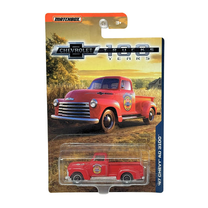 Matchbox Chevy Trucks 100 Years 1947 Chevy AD 3100 1:64 Diecast