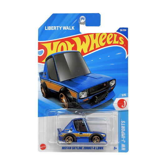 Hot Wheels J-Imports Nissan Skyline 2000GT-R LBWK 1:64 Diecast Blue
