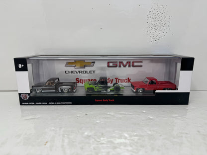 M2 Machines Square Body Truck Chevrolet GMC 3 Truck Set 1:64 Diecast