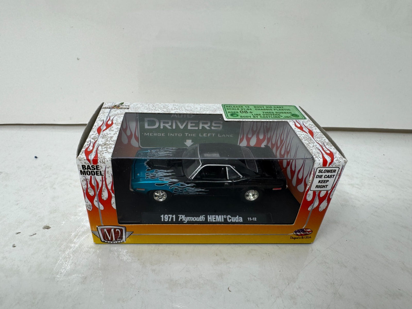 M2 Machines 1971 Plymouth HEMI Cuda Auto Drivers 1:64 Diecast