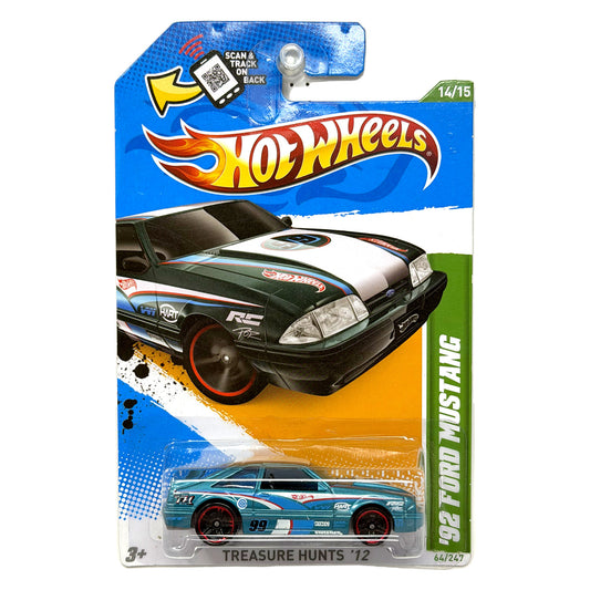 Hot Wheels Treasure Hunt 1992 Ford Mustang 1:64 Diecast Teal