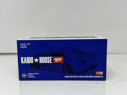 Kaido House Mini GT Nissan Skyline GT-R R34 Shinjuku V2 1:64 Diecast