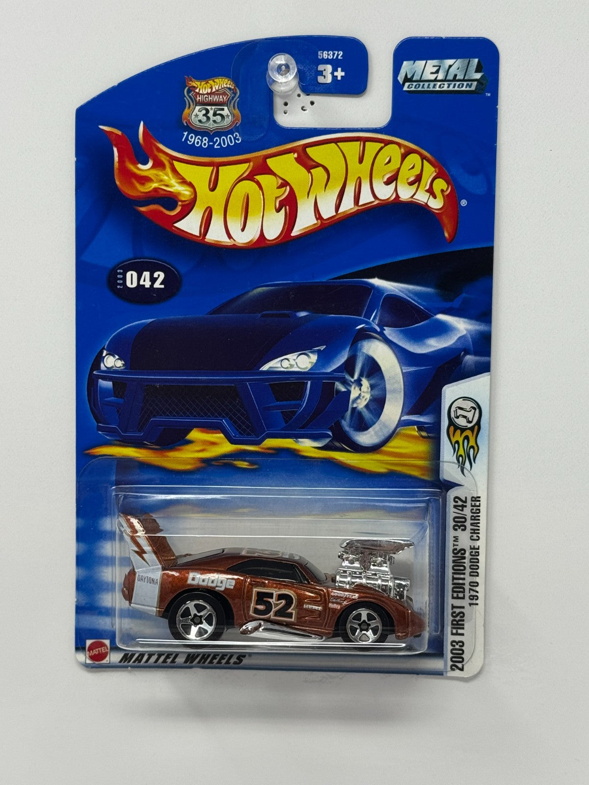 Hot Wheels First Editions 1970 Dodge Charger Daytona 1:64 Diecast Brown