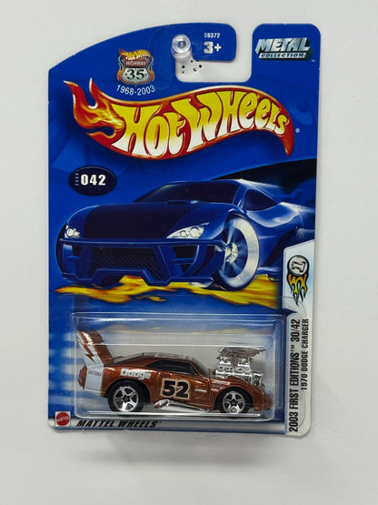 Hot Wheels First Editions 1970 Dodge Charger Daytona 1:64 Diecast Brown