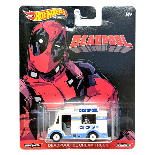 Hot Wheels Premium Deadpool Ice Cream Truck 1:64 Diecast Real Riders