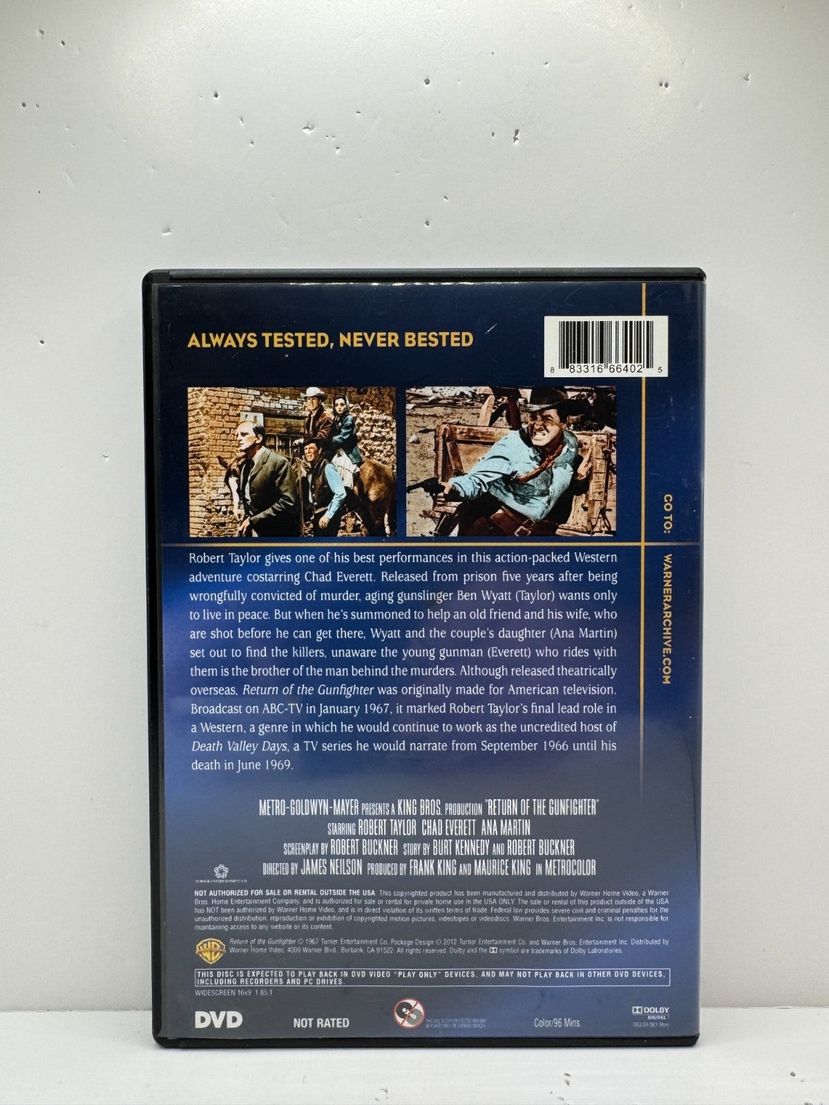 Return of the Gunfighter (DVD) Western Warner Archive Collection