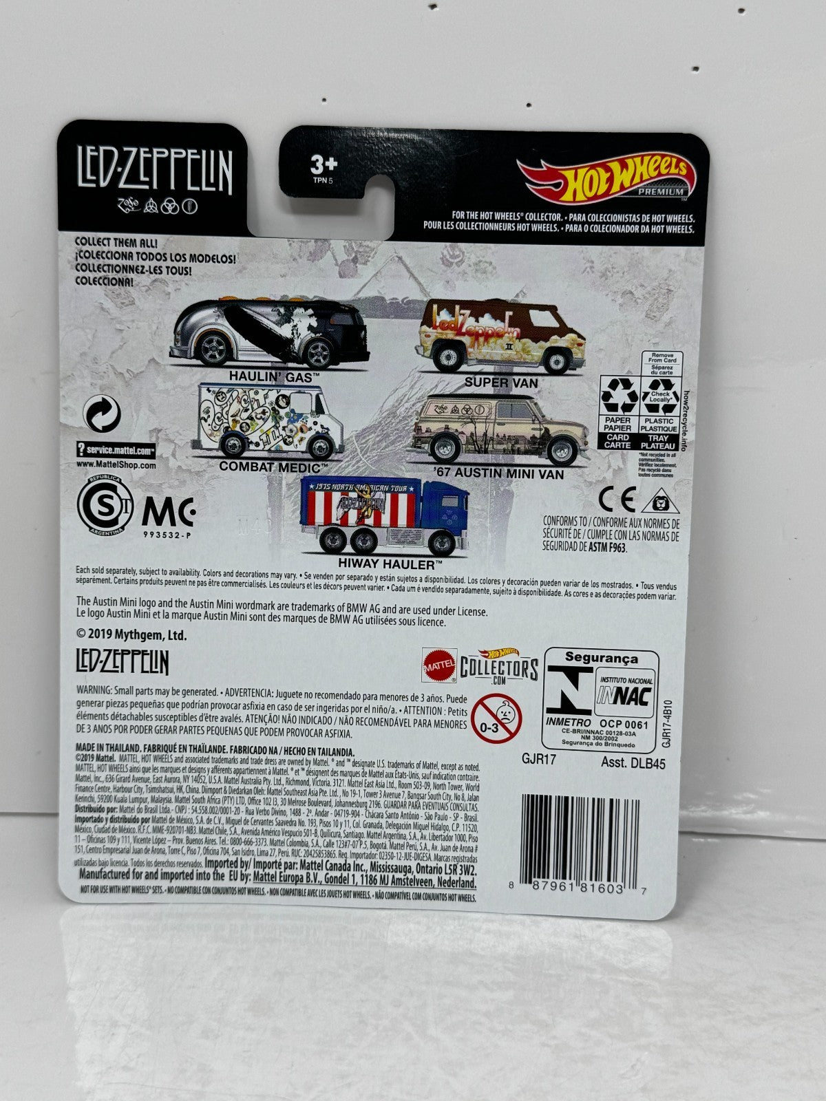 Hot Wheels Premium Led Zeppelin 1967 Austin Mini Van 1:64 Diecast