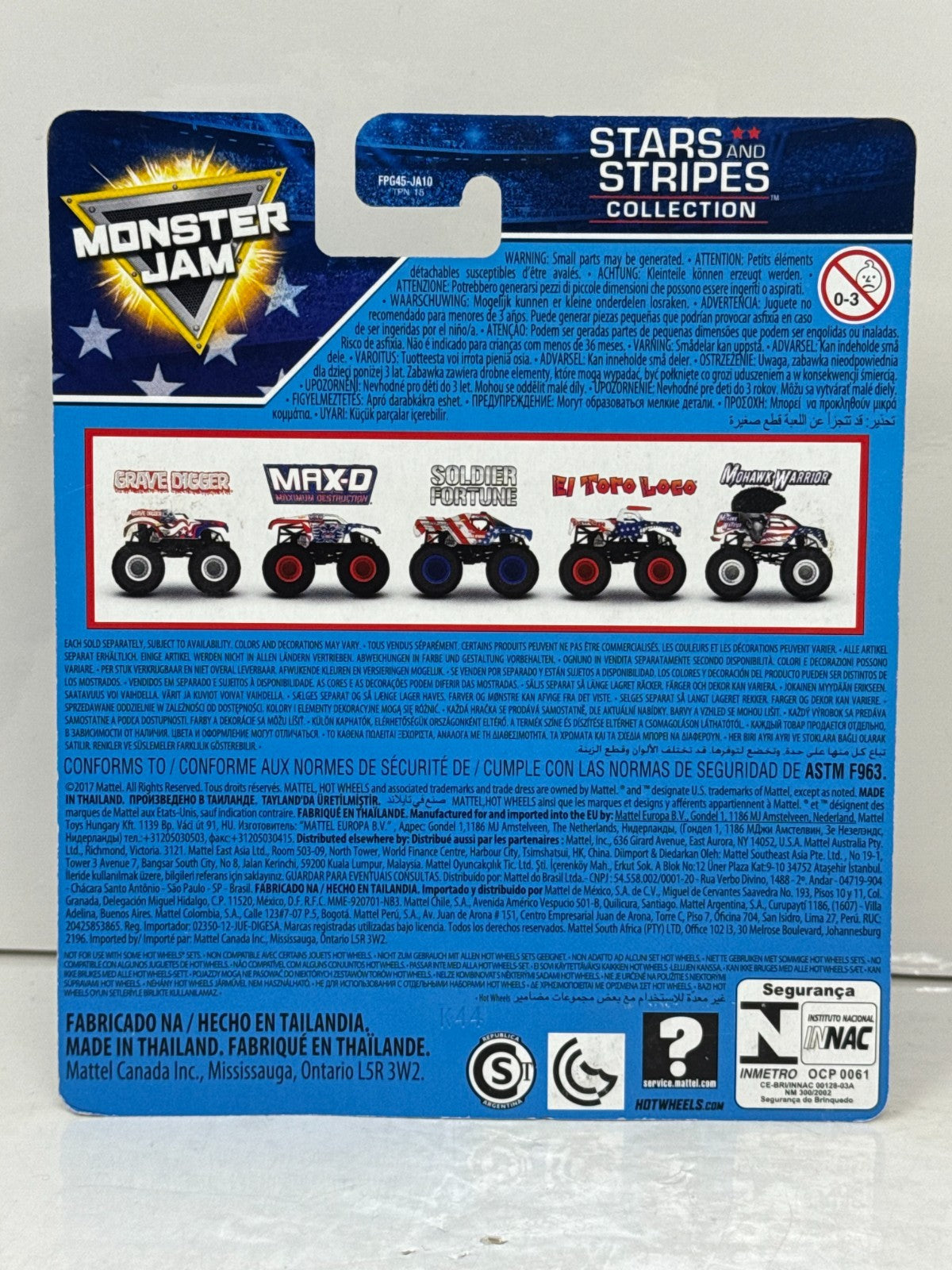 Hot Wheels Monster Jam Stars and Stripes Mohawk Warrior 1:64 Diecast