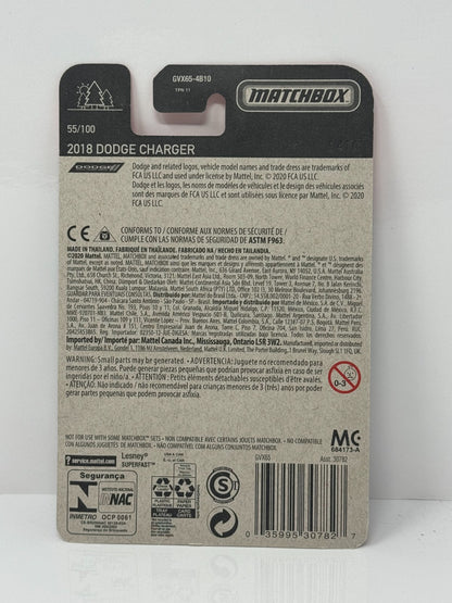 Matchbox 2018 Dodge Charger 1:64 Diecast Gray