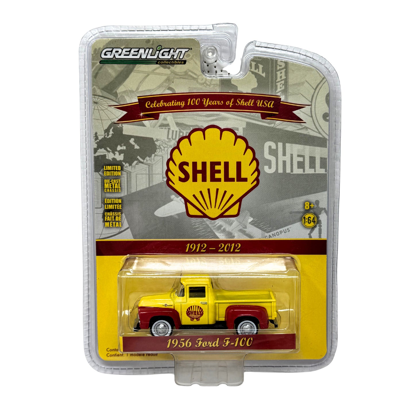 Greenlight Shell 100 Years 1956 Ford F-100 Pickup 1:64 Diecast