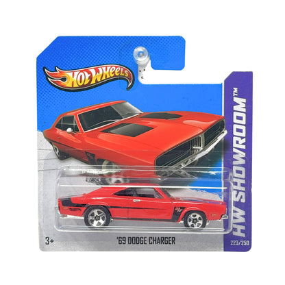 Hot Wheels Showroom 1969 Dodge Charger 1:64 Diecast Short Card Red