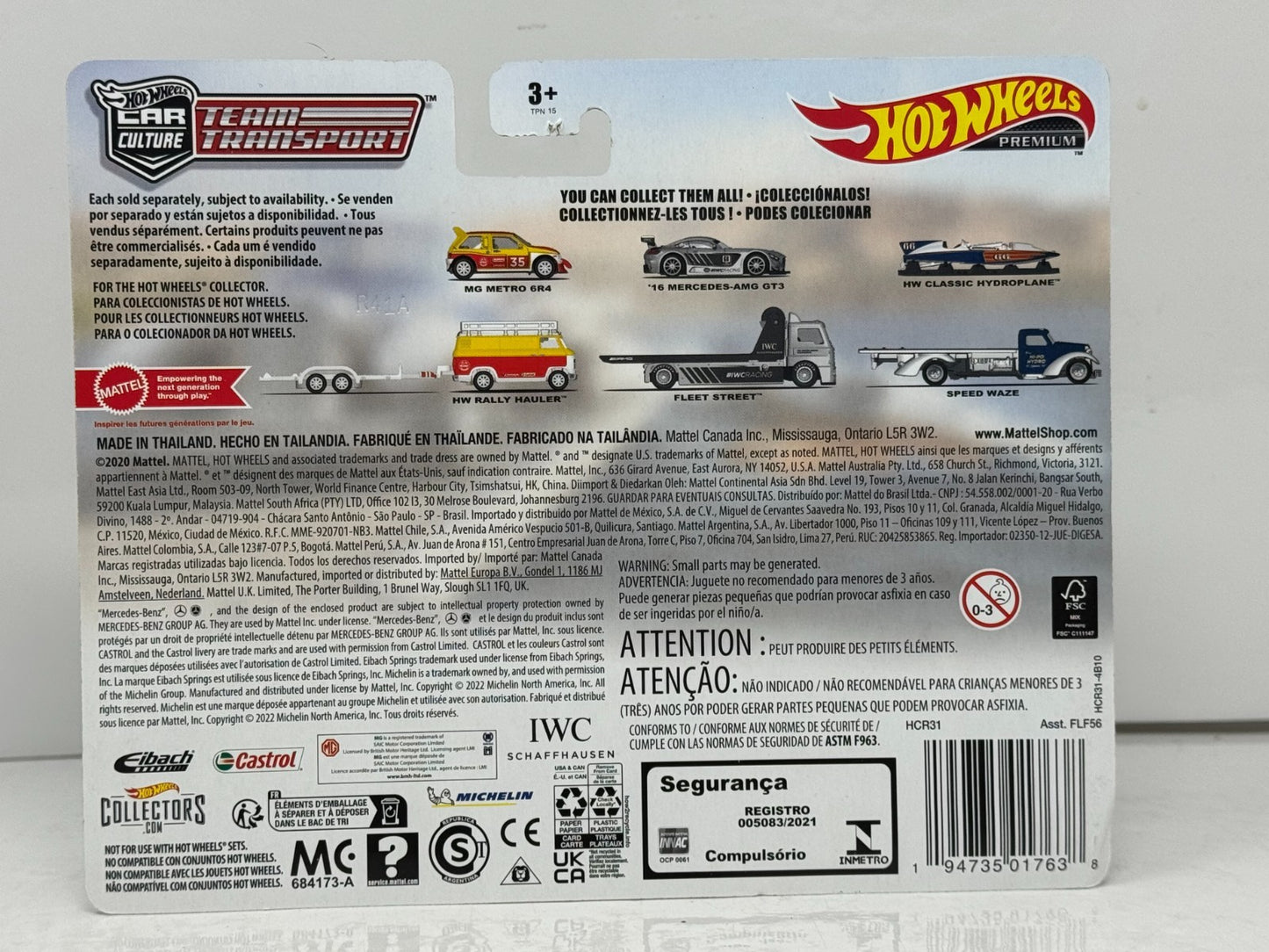 Hot Wheels Premium Team Transport #49 HW Hydroplane & Speed Waze 1:64 Diecast