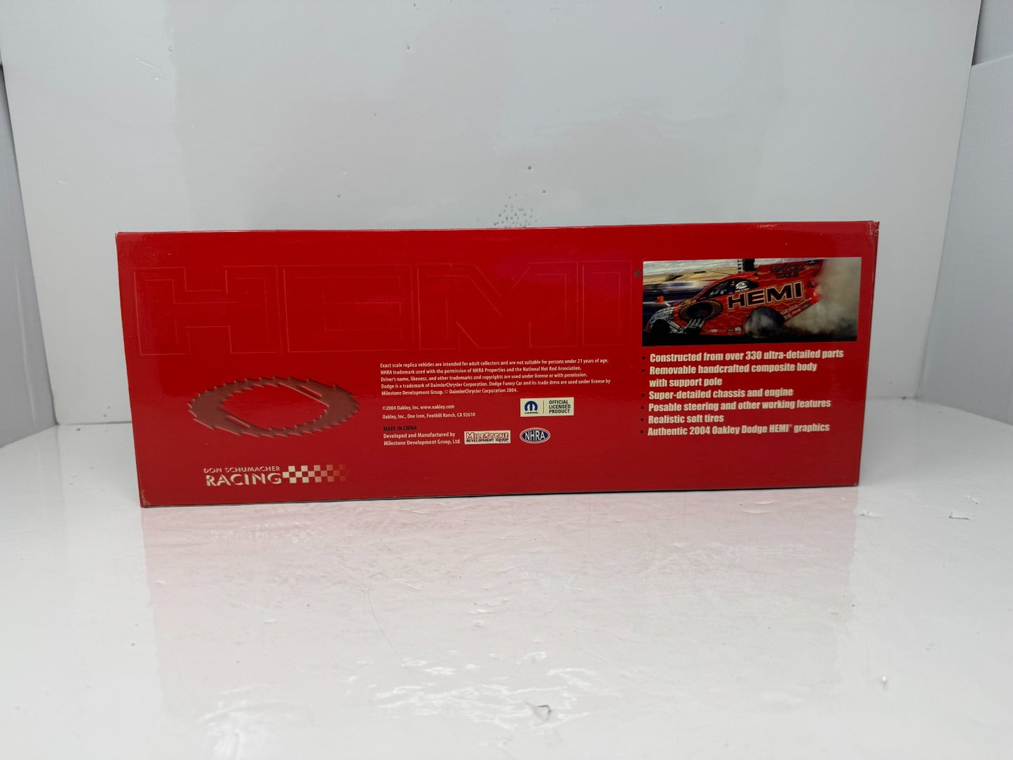 Milestone Gary Scelzi NHRA HEMI Powered Oakley Dodge Stratus Funny Car 116 Scale
