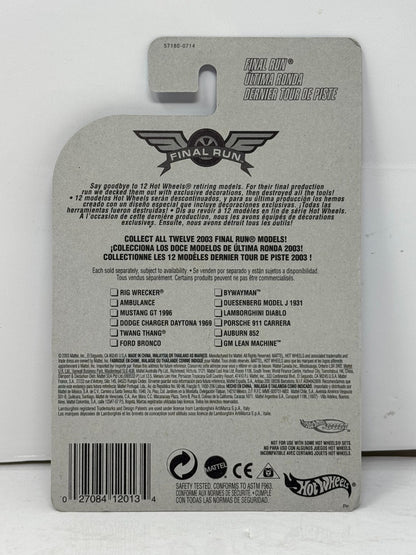 Hot Wheels Final Run Lamborghini Diablo 1:64 Diecast