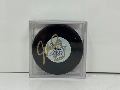 Glenn Healy Toronto Maple Leafs Signed NHL Autograph Puck Gold Auto