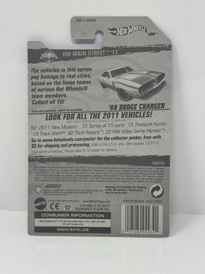 Hot Wheels Main Street 2011 Dodge Charger Police 1:64 Diecast