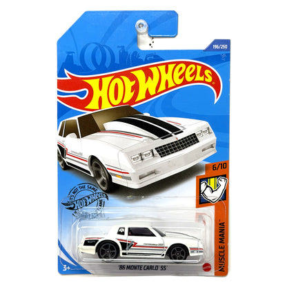 Hot Wheels Muscle Mania 1986 Chevrolet Monte Carlo SS 1:64 Diecast White