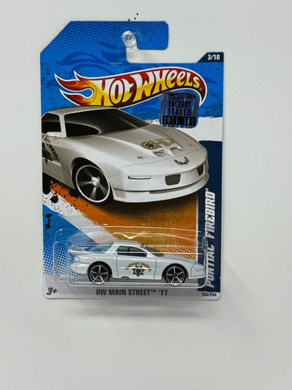 Hot Wheels Main Street 2011 Pontiac Firebird 1:64 Diecast Factory Sealed White