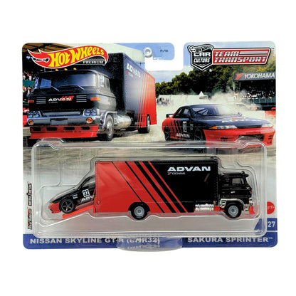 Hot Wheels Premium Team Transport #27 Nissan Skyline GT-R (BNR32) 1:64 Diecast