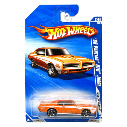 Hot Wheels Muscle Mania 1969 Pontiac GTO Judge 1:64 Diecast Orange