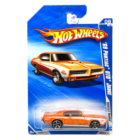 Hot Wheels Muscle Mania 1969 Pontiac GTO Judge 1:64 Diecast Orange
