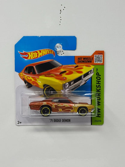 Hot Wheels Workshop 1971 Dodge Demon 1:64 Diecast Short Card Brown