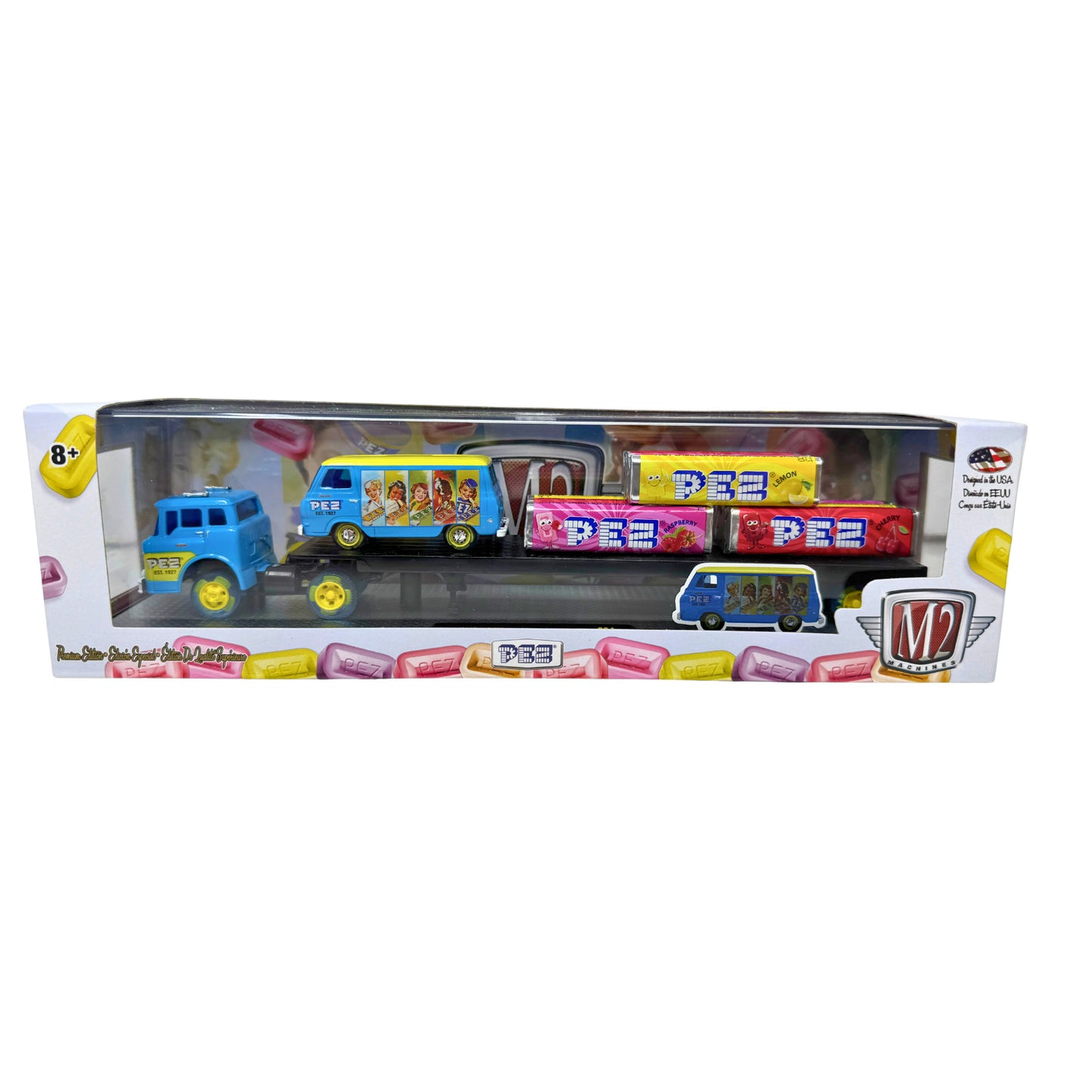 M2 Machines Auto Haulers 1965 Ford Econoline Delivery Van PEZ 164 Diecast Custom