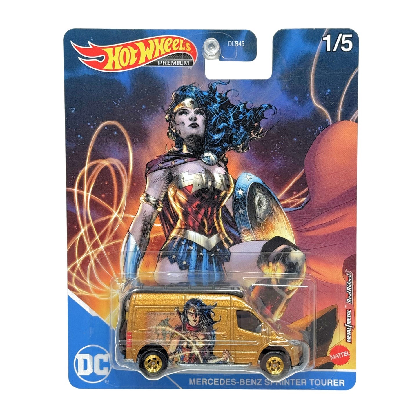 Hot Wheels Premium DC Wonder Woman Mercedes-Benz Sprinter Tourer 1:64 Diecast