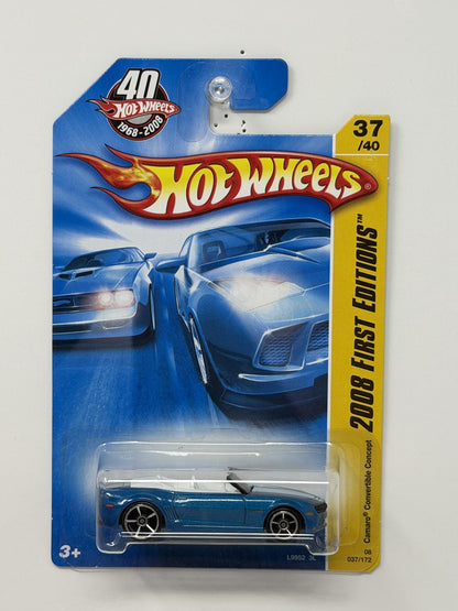 Hot Wheels 2008 First Editions Camaro Convertible Concept 1:64 Diecast Blue