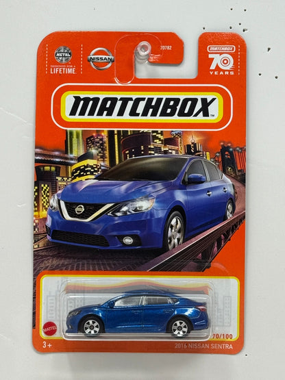 Matchbox 2016 Nissan Sentra 1:64 Diecast Blue